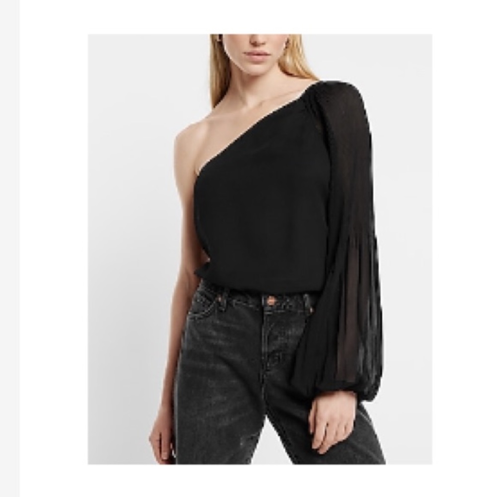 Express one shoulder pleated top